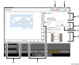 Skjermbildeillustrasjon av brukerpanelet med nummererte bildetekster