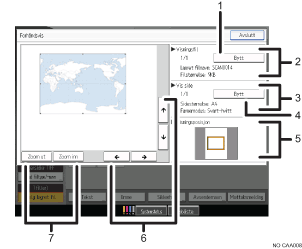 Skjermbildeillustrasjon av brukerpanelet med nummererte bildetekster