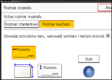 Ilustracja ekranu panela operacyjnego