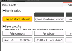 Ilustracja ekranu panela operacyjnego