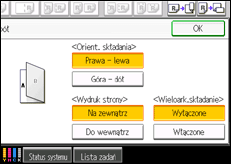 Ilustracja ekranu panela operacyjnego