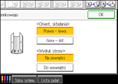 Ilustracja ekranu panela operacyjnego