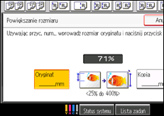 Ilustracja ekranu panela operacyjnego