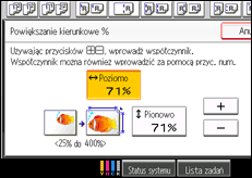 Ilustracja ekranu panela operacyjnego