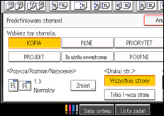 Ilustracja ekranu panela operacyjnego