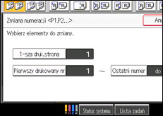 Ilustracja ekranu panela operacyjnego