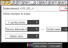 Ilustracja ekranu panela operacyjnego