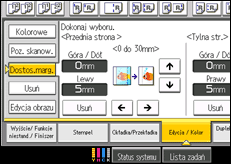 Ilustracja ekranu panela operacyjnego