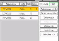 Ilustracja ekranu panela operacyjnego