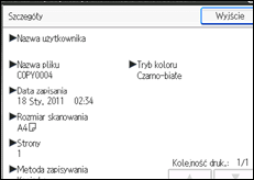 Ilustracja ekranu panela operacyjnego