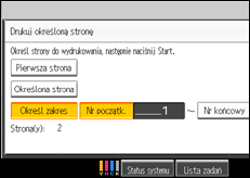 Ilustracja ekranu panela operacyjnego