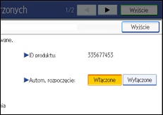 ilustracja ekranu panela operacyjnego