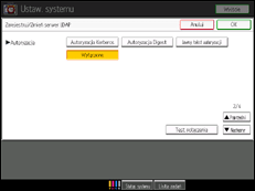 Ilustracja ekranu panela operacyjnego