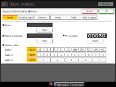 Ilustracja ekranu panela operacyjnego