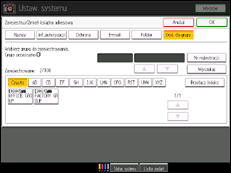 Ilustracja ekranu panela operacyjnego
