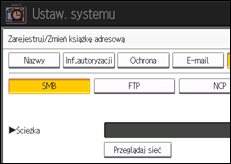 Ilustracja ekranu panela operacyjnego