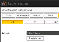 Ilustracja ekranu panela operacyjnego