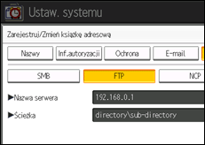 Ilustracja ekranu panela operacyjnego