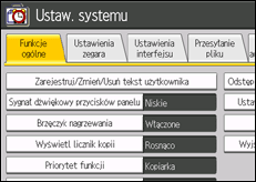 Ilustracja ekranu panelu operacyjnego