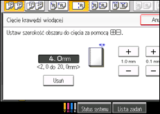 Ilustracja ekranu panela operacyjnego