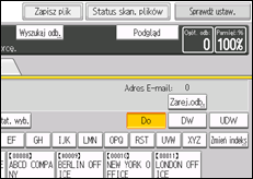 Ilustracja ekranu panela operacyjnego