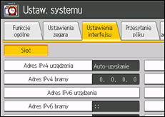 Ilustracja ekranu panela operacyjnego