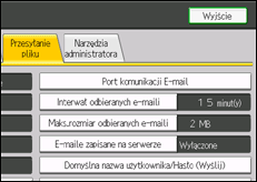 Ilustracja ekranu panela operacyjnego
