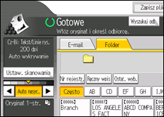 Ilustracja ekranu panela operacyjnego