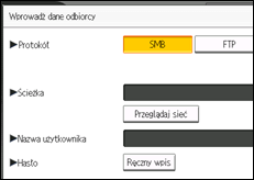 Ilustracja ekranu panela operacyjnego