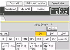 Ilustracja ekranu panela operacyjnego