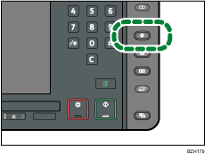 Ilustração da tecla Ferramentas do utilizador