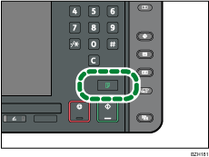 Imagem da tecla C&oacute;pia de teste