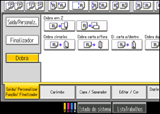 Ilustração do ecrã do painel de operação