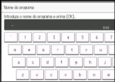 Ilustração do ecrã do painel de operação