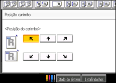 Ilustração do ecrã do painel de operação