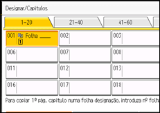 Ilustração do ecrã do painel de operação
