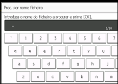 Ilustração do ecrã do painel de operação