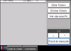 Ilustra&ccedil;&atilde;o do ecr&atilde; do painel de opera&ccedil;&atilde;o