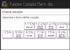 Ilustração do ecrã do painel de operação