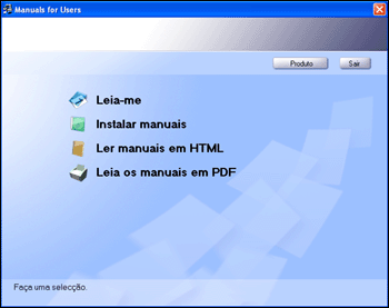 Imagem do ecrã de instalação