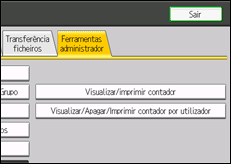 Ilustração do ecrã do painel de operação