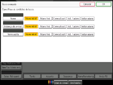 Ilustração do ecrã do painel de operação