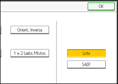 Ilustração do ecrã do painel de operação