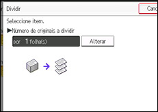 Ilustração do ecrã do painel de operação
