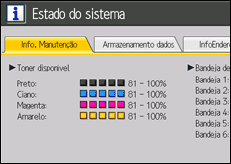 Ilustra&ccedil;&atilde;o do ecr&atilde; do painel de opera&ccedil;&atilde;o