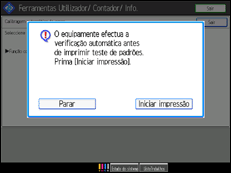 Ilustra&ccedil;&atilde;o do ecr&atilde; do painel de opera&ccedil;&atilde;o