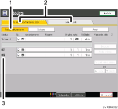 Bild av användarpanelen (numrerade detaljer)