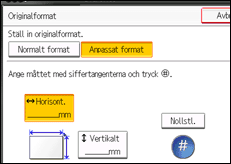 Bild av användarpanelens skärm