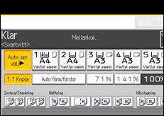Bild av användarpanelens skärm