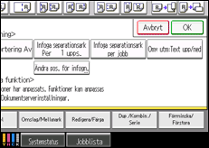 Bild av användarpanelens skärm